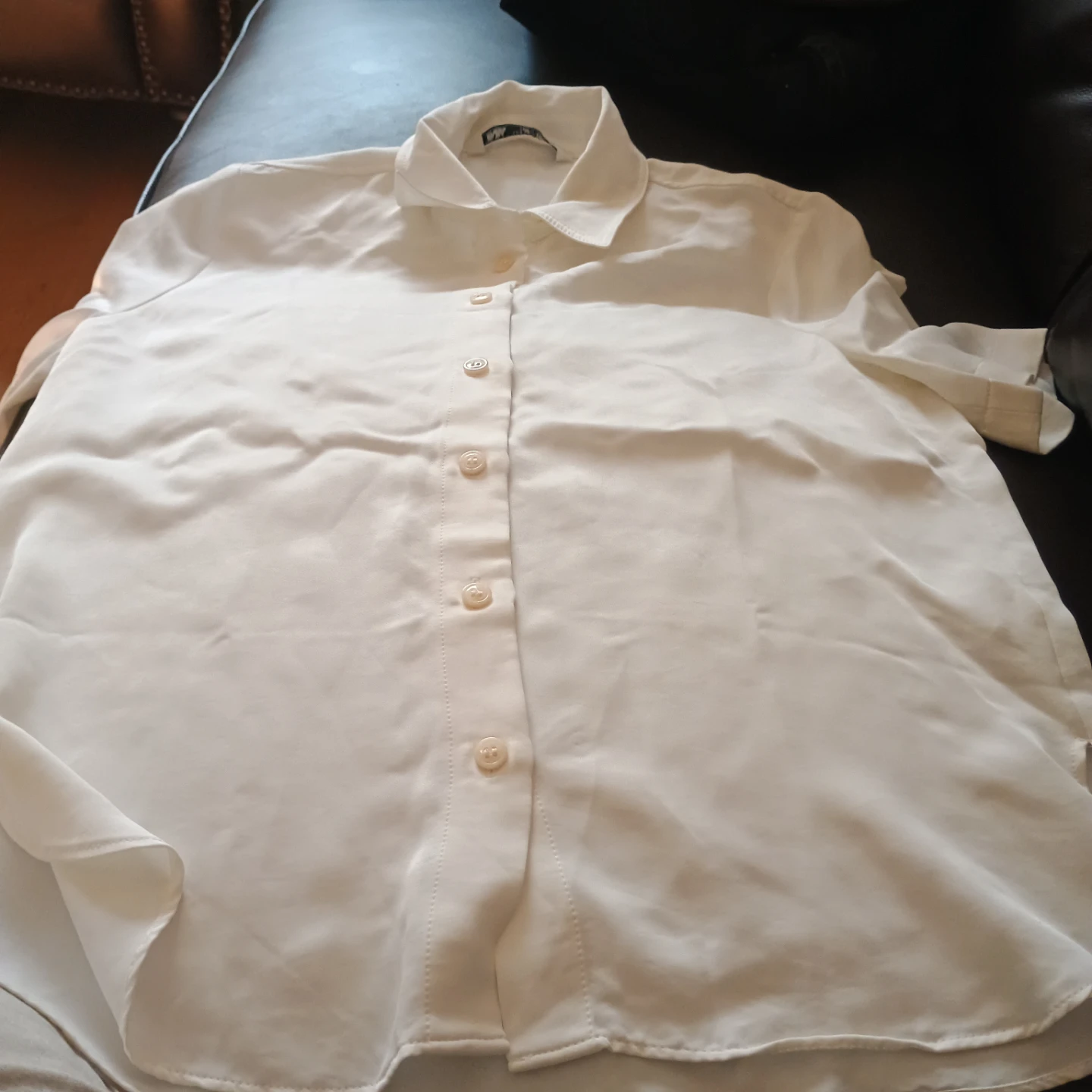 White Zara Button-Up Shirt