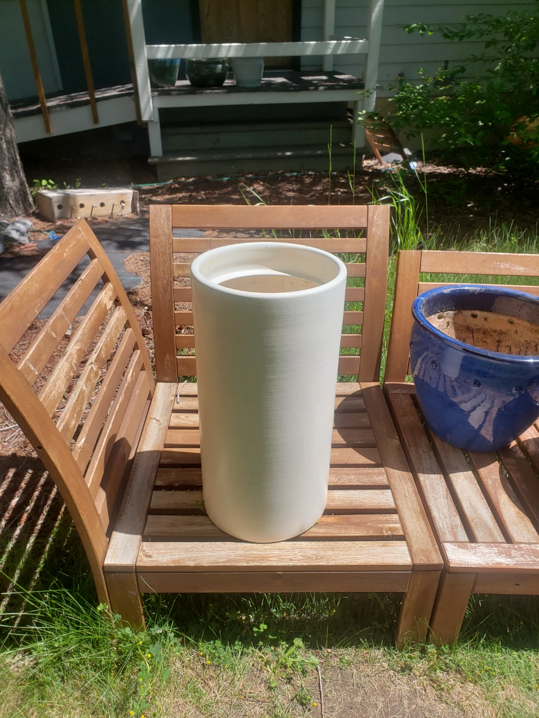 Large White Ceramic Planter Pot