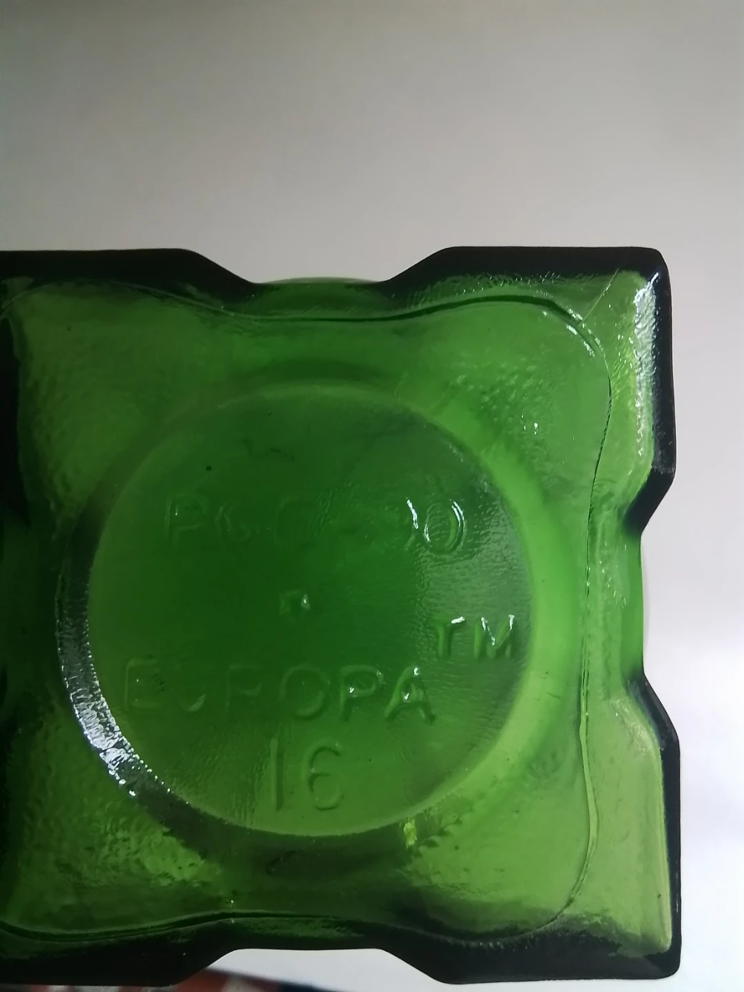 Green Glass Vase and Clear Glass Decorative Piece - photo 5
