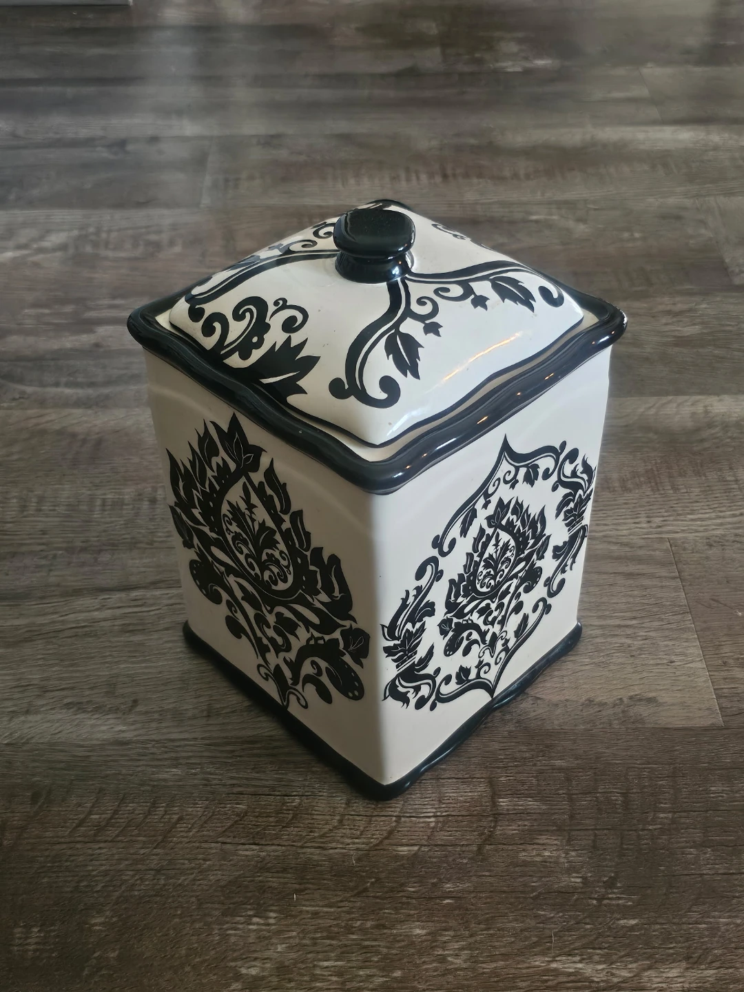 Decorative Ceramic Canister with Lid
