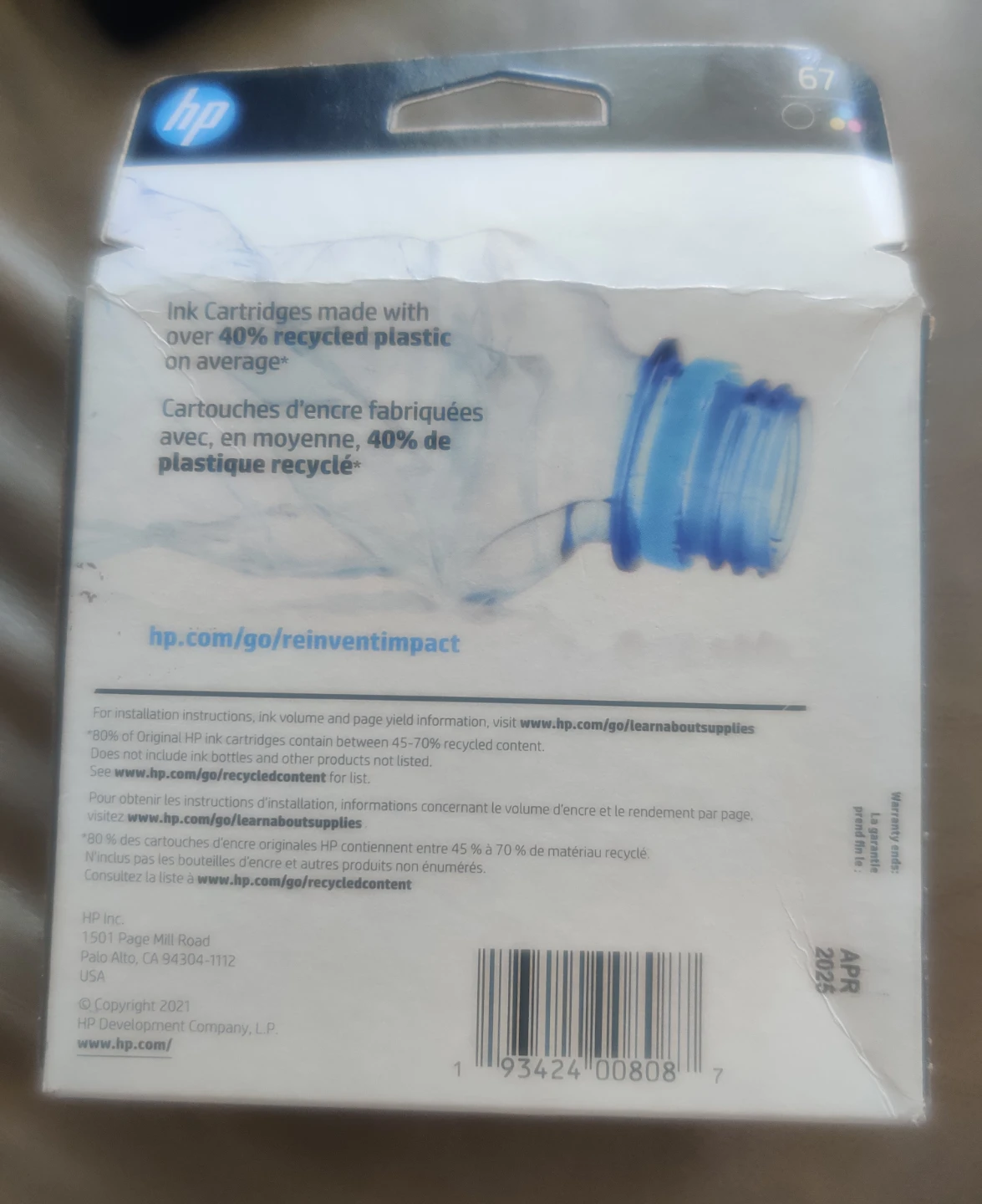HP 67 Black & Tri-Colour Ink Cartridge 2-Pack - photo 2