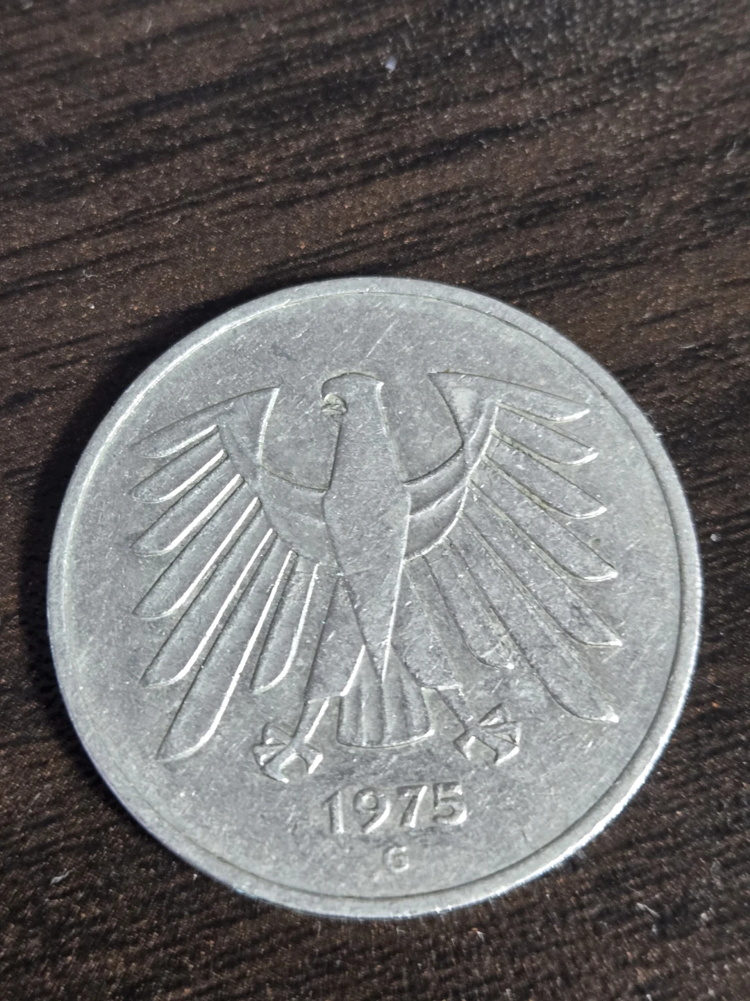 5 Deutsche Mark Coin - 1975 - photo 2