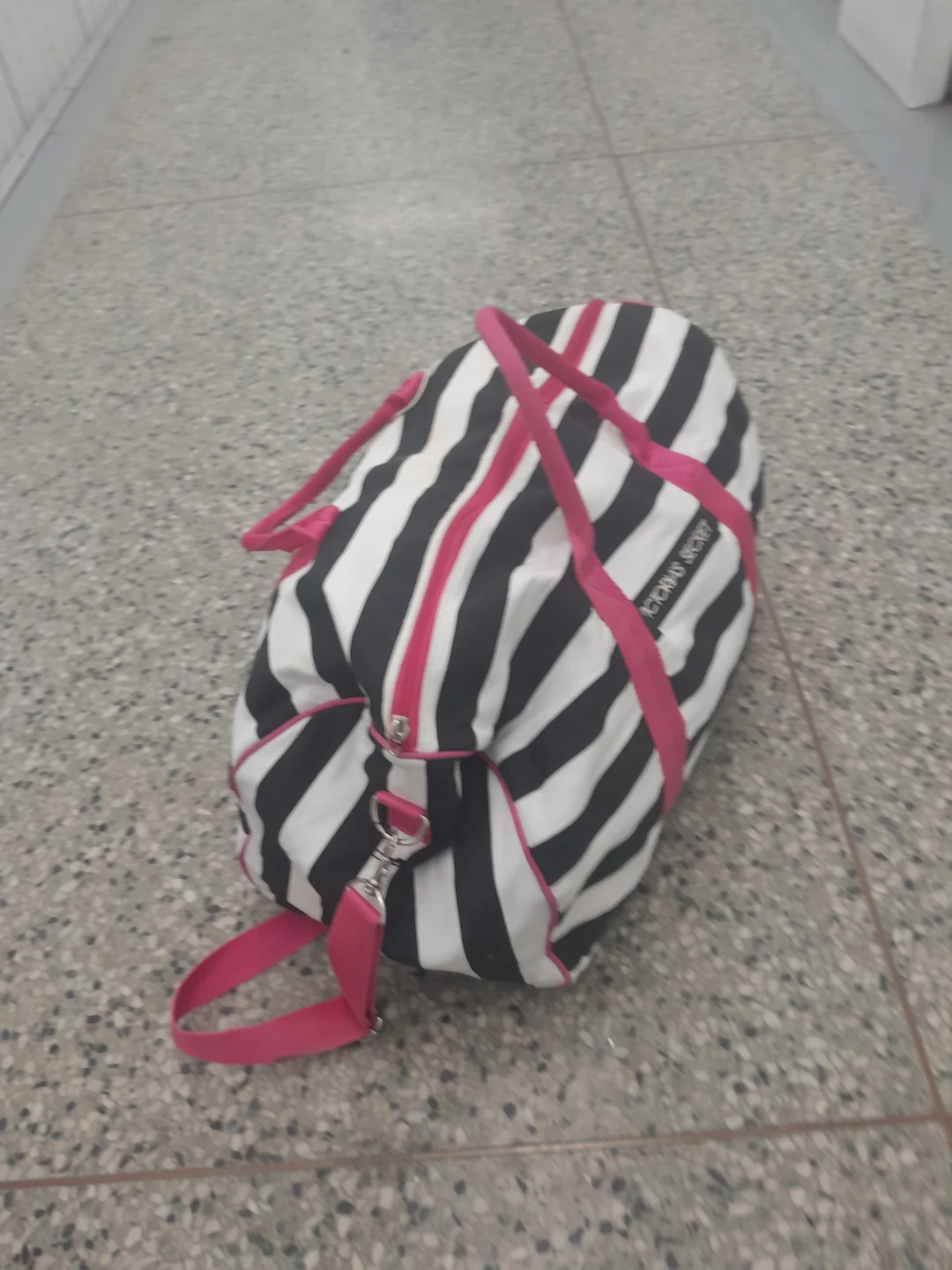 Victoria's Secret Striped Duffle Bag