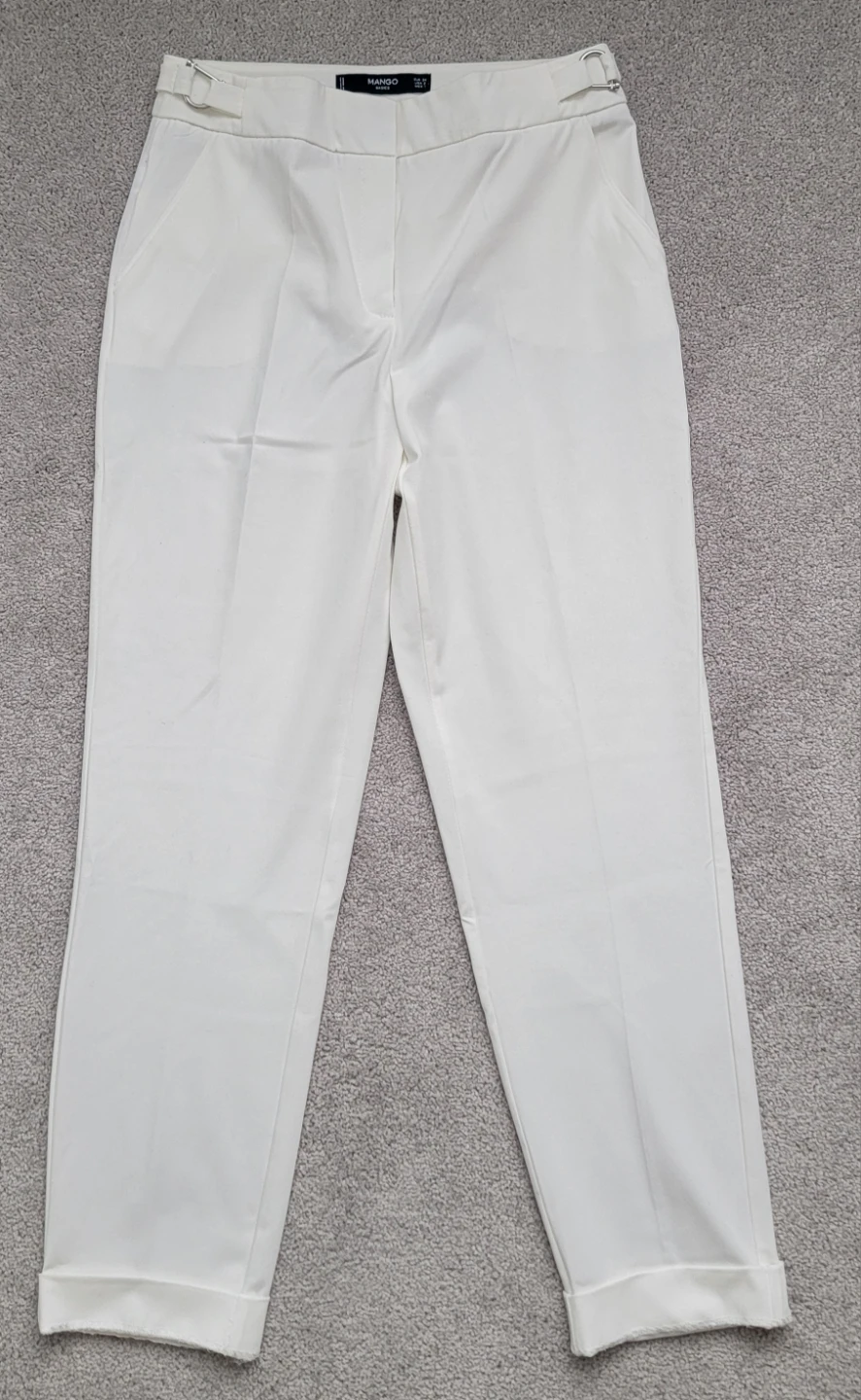 Mango Basics White Cropped Trousers - photo 2