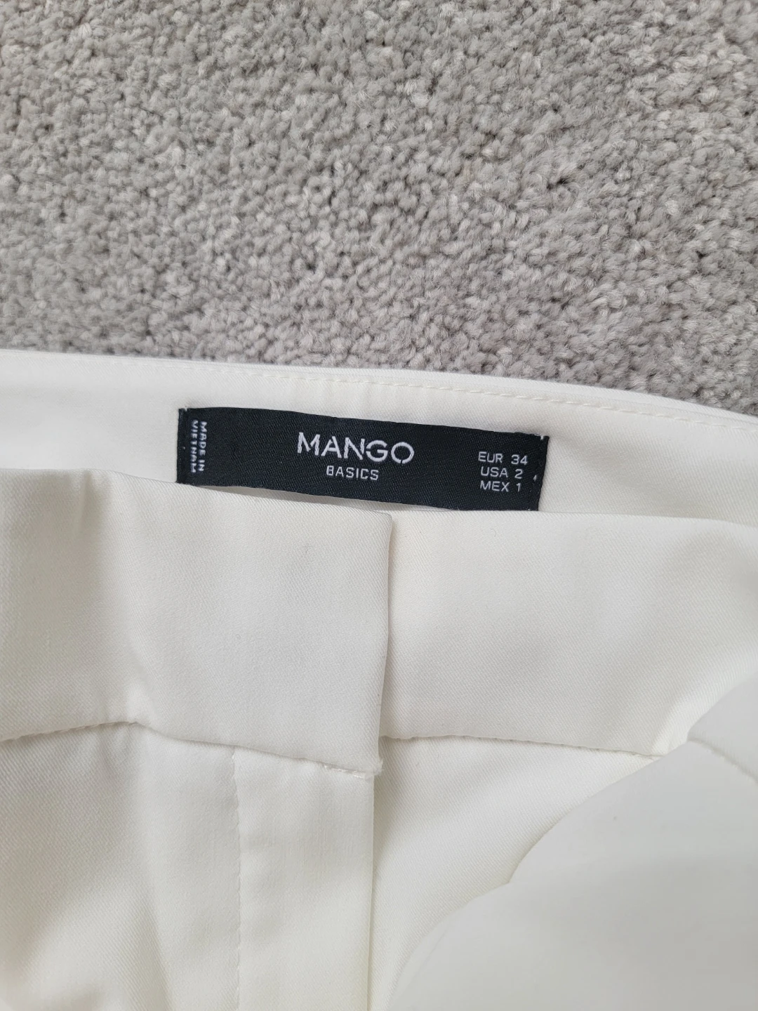 Mango Basics White Cropped Trousers - photo 3