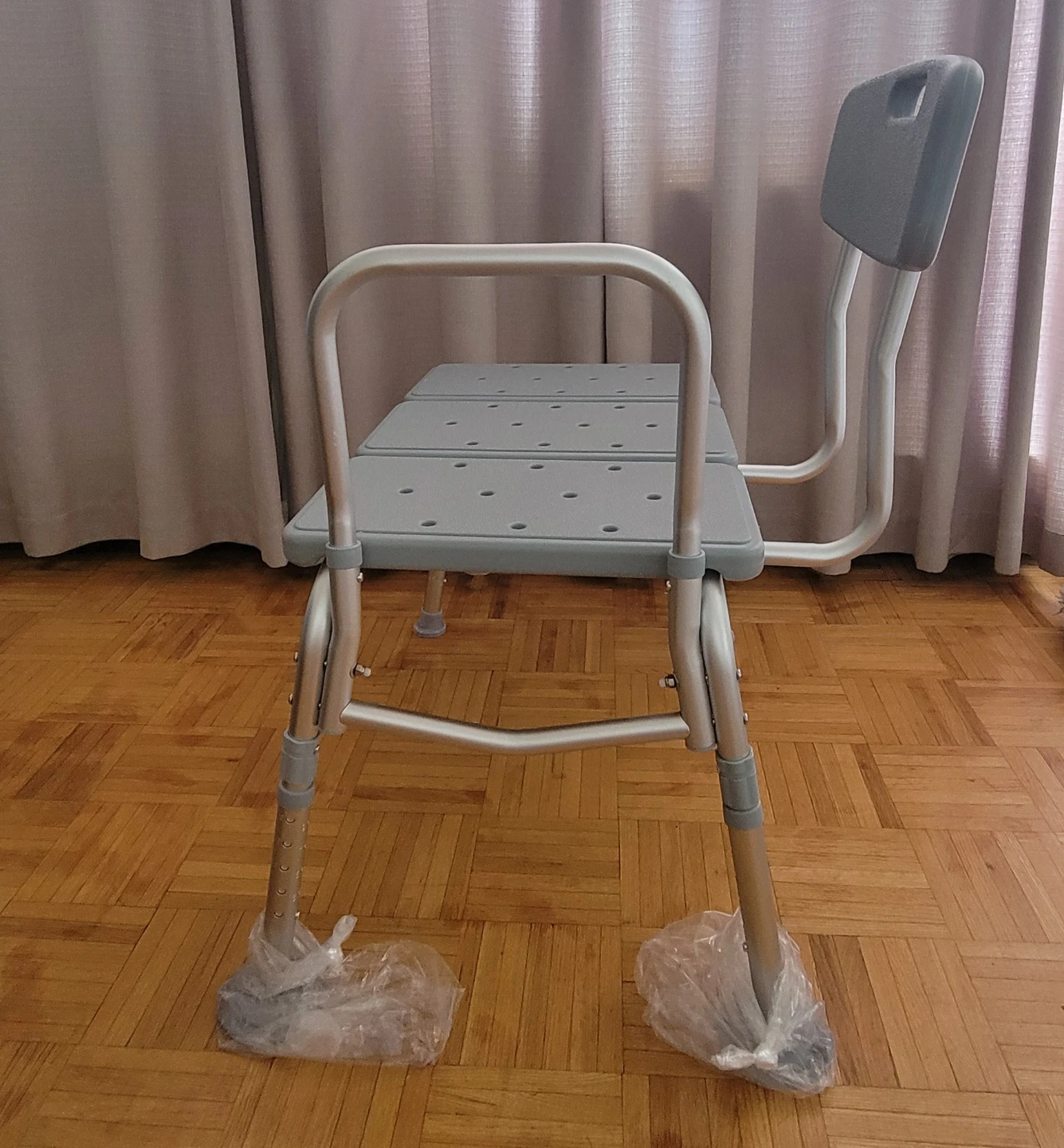 Adjustable Shower Chair with Backrest and Arms ⚽ - photo 5