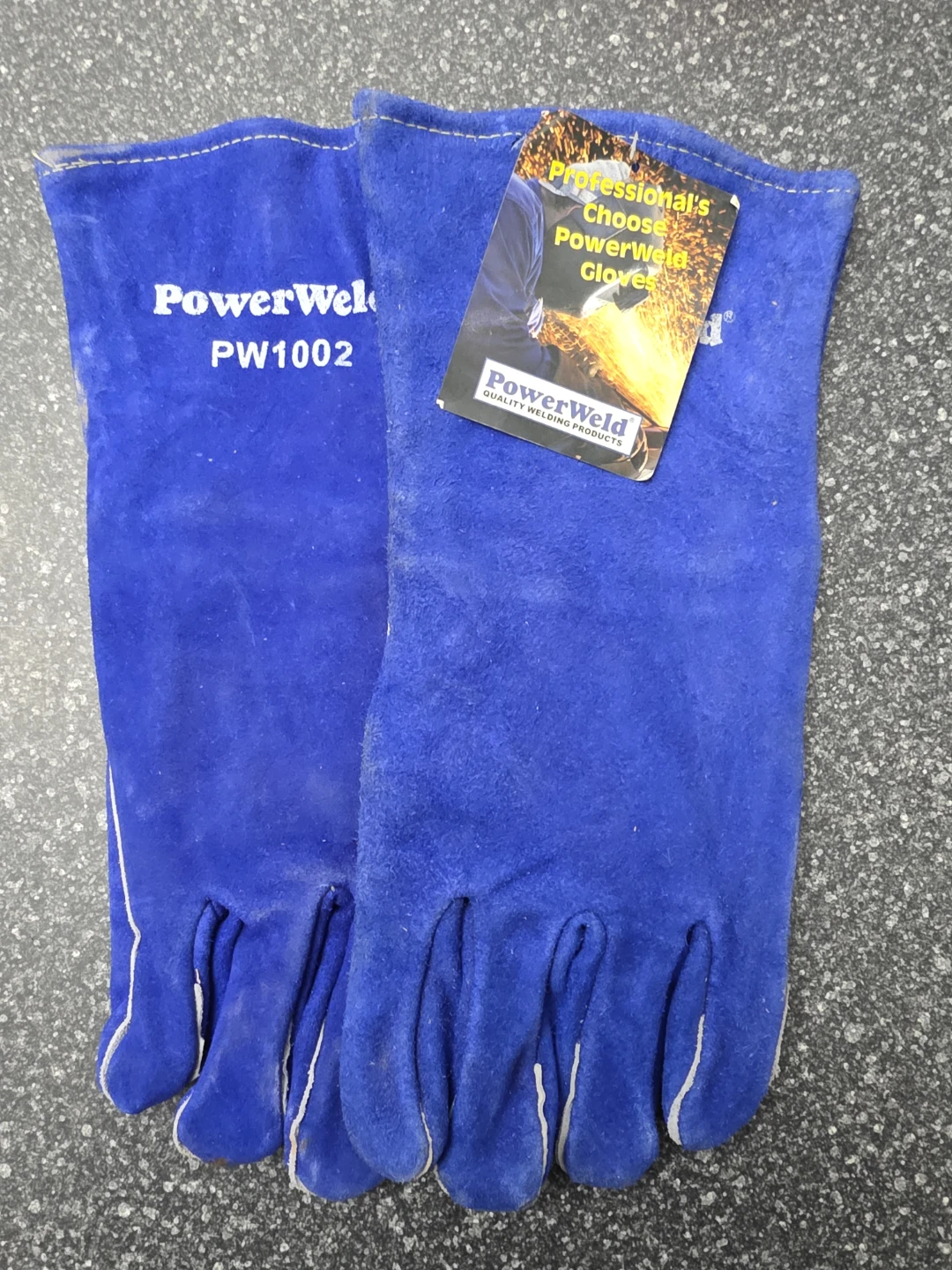 PowerWeld PW1002 Blue Welding Gloves