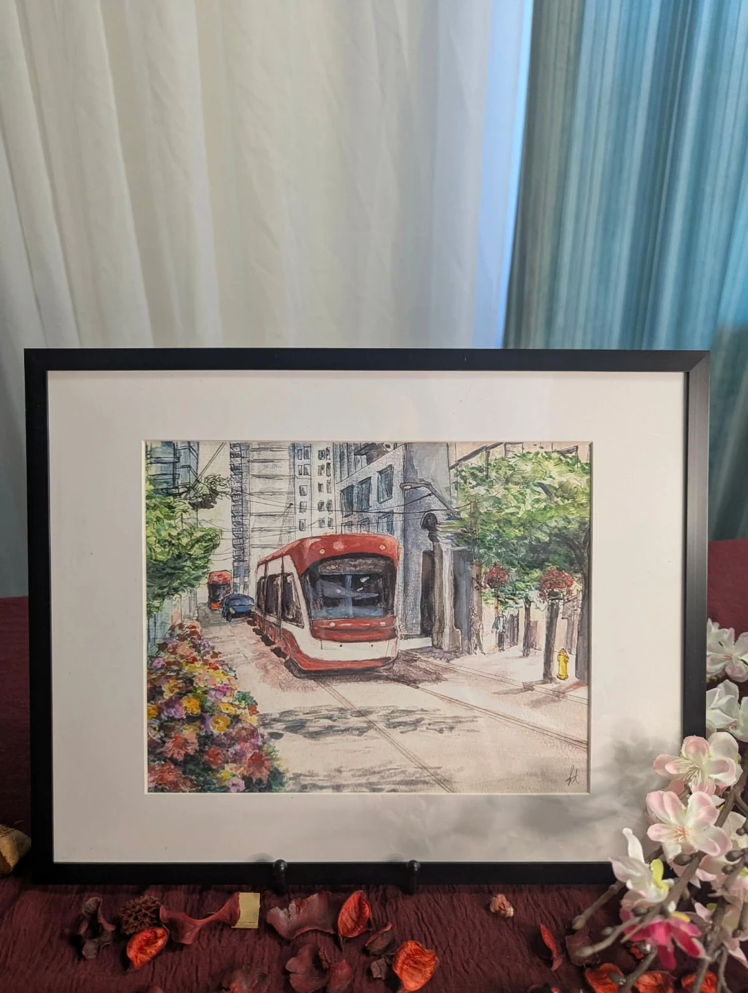 Watercolor Toronto Street Car - photo 2