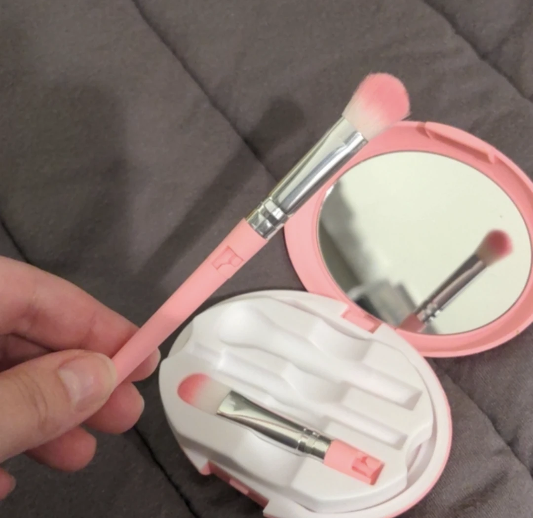 Compact Makeup Brush Set with Mirror - photo 3