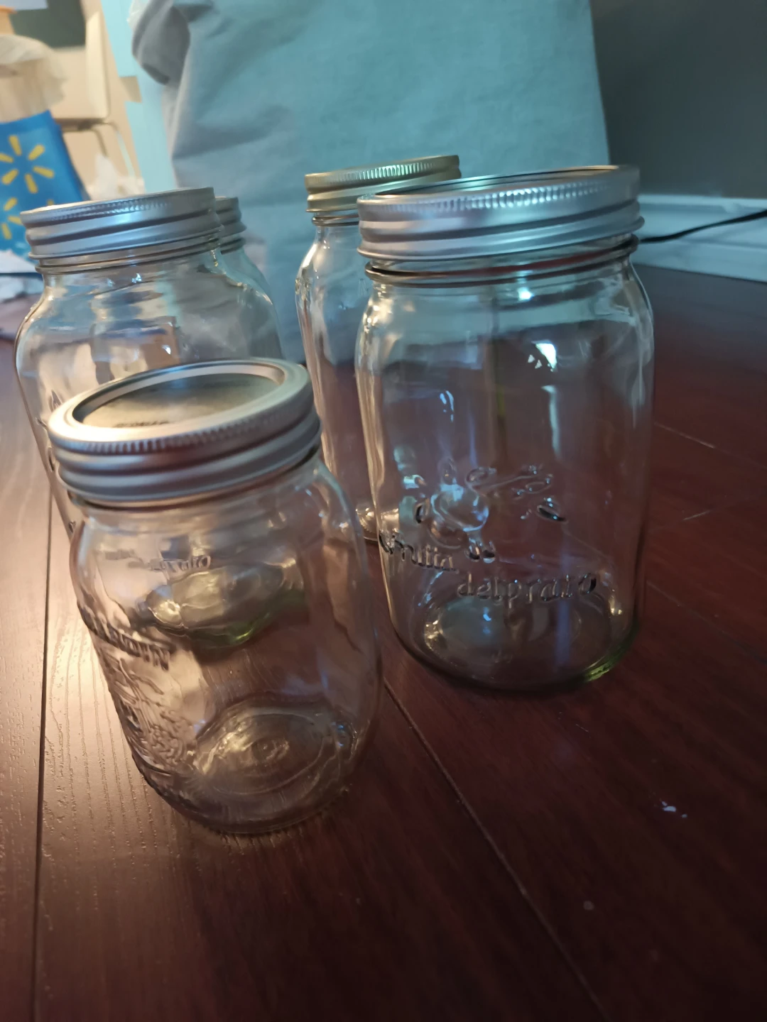 5 Glass Mason Jars with Lids - photo 3