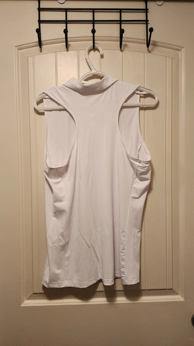 FitsT4 Women's White Sleeveless Golf Polo UPF50+ Size L - photo 4