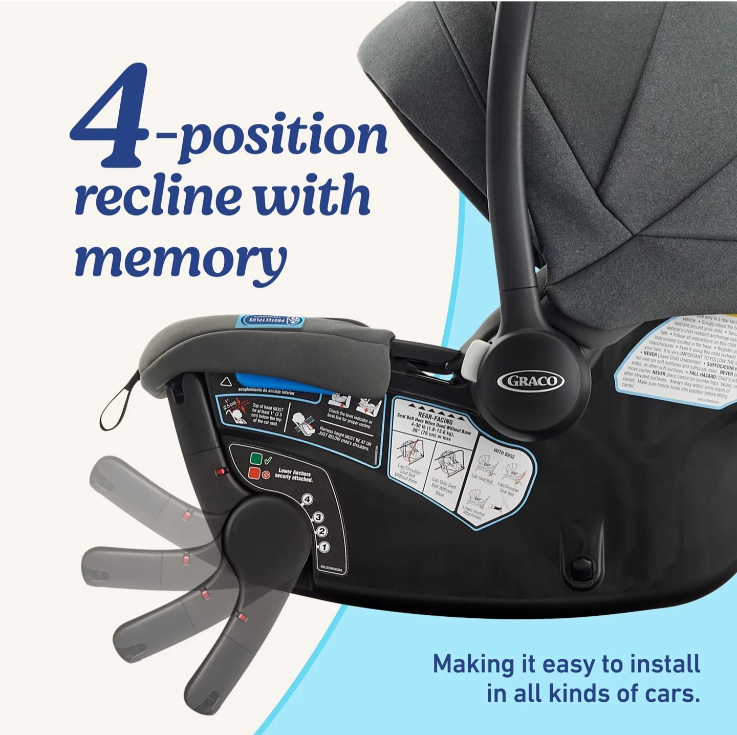 **NEW** Graco GoMax Infant Car Seat with Ridge Latch and Base - photo 5