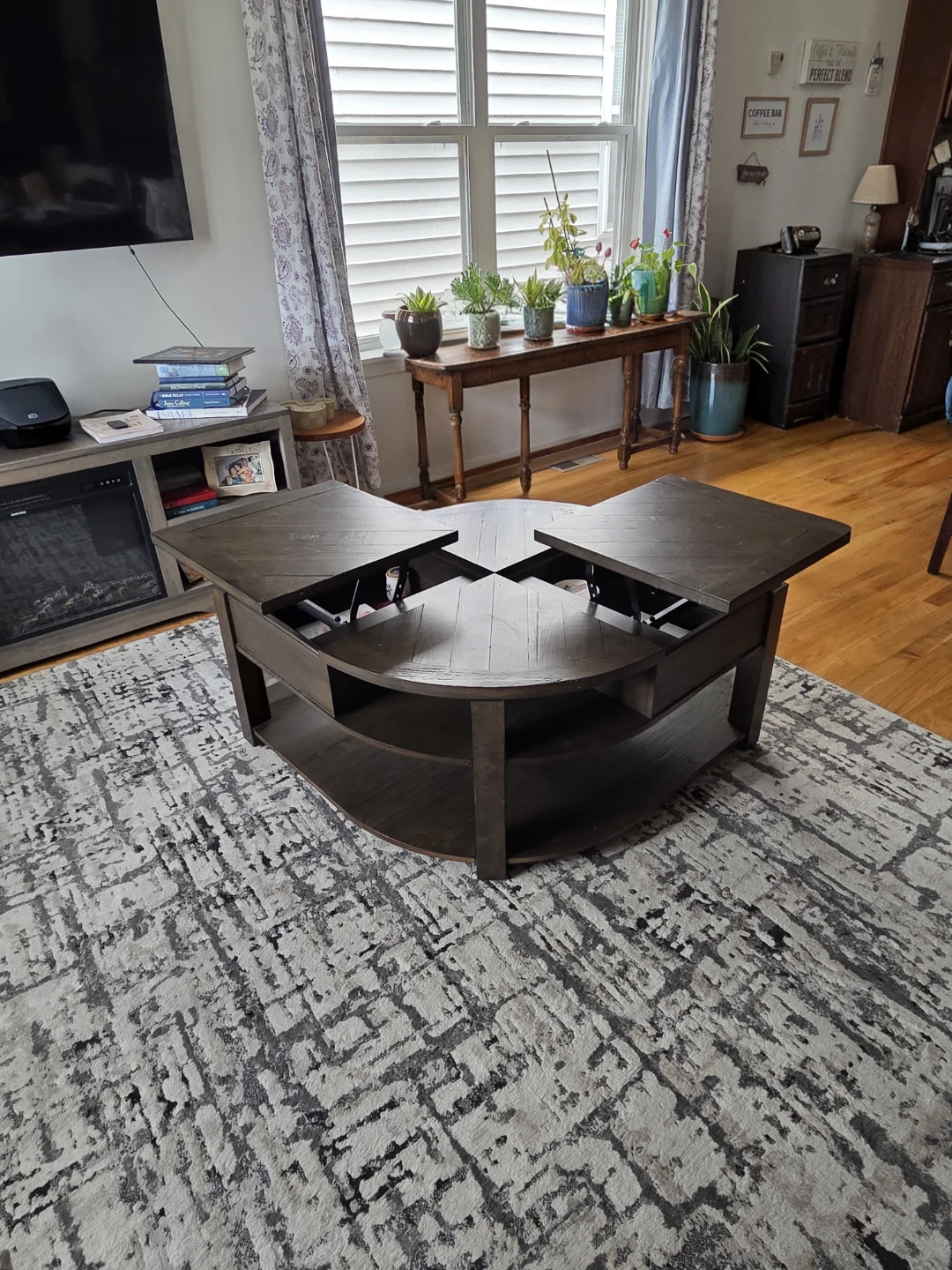 Lift Top Coffee Table with Storage - photo 2