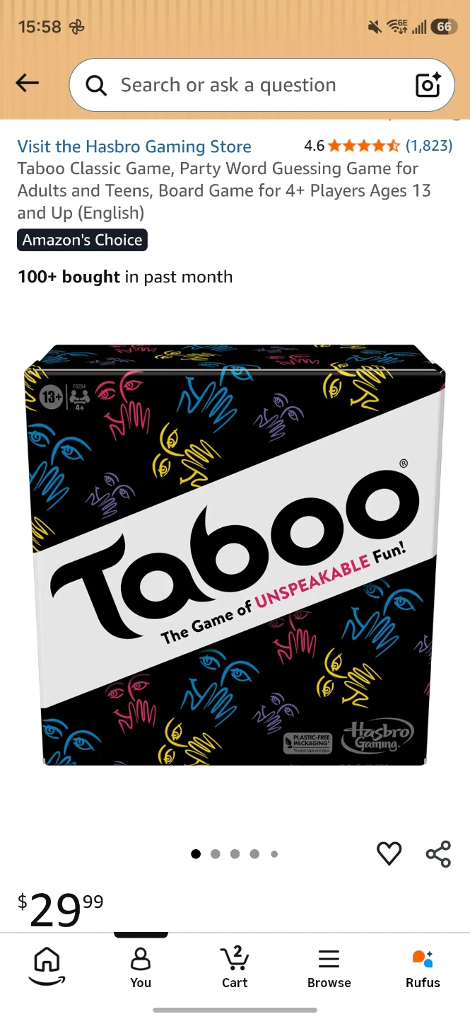 Hasbro Taboo Classic Game