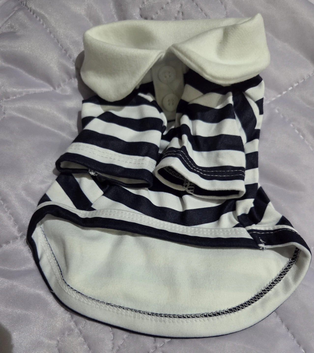 Striped Pet Shirt with Collar