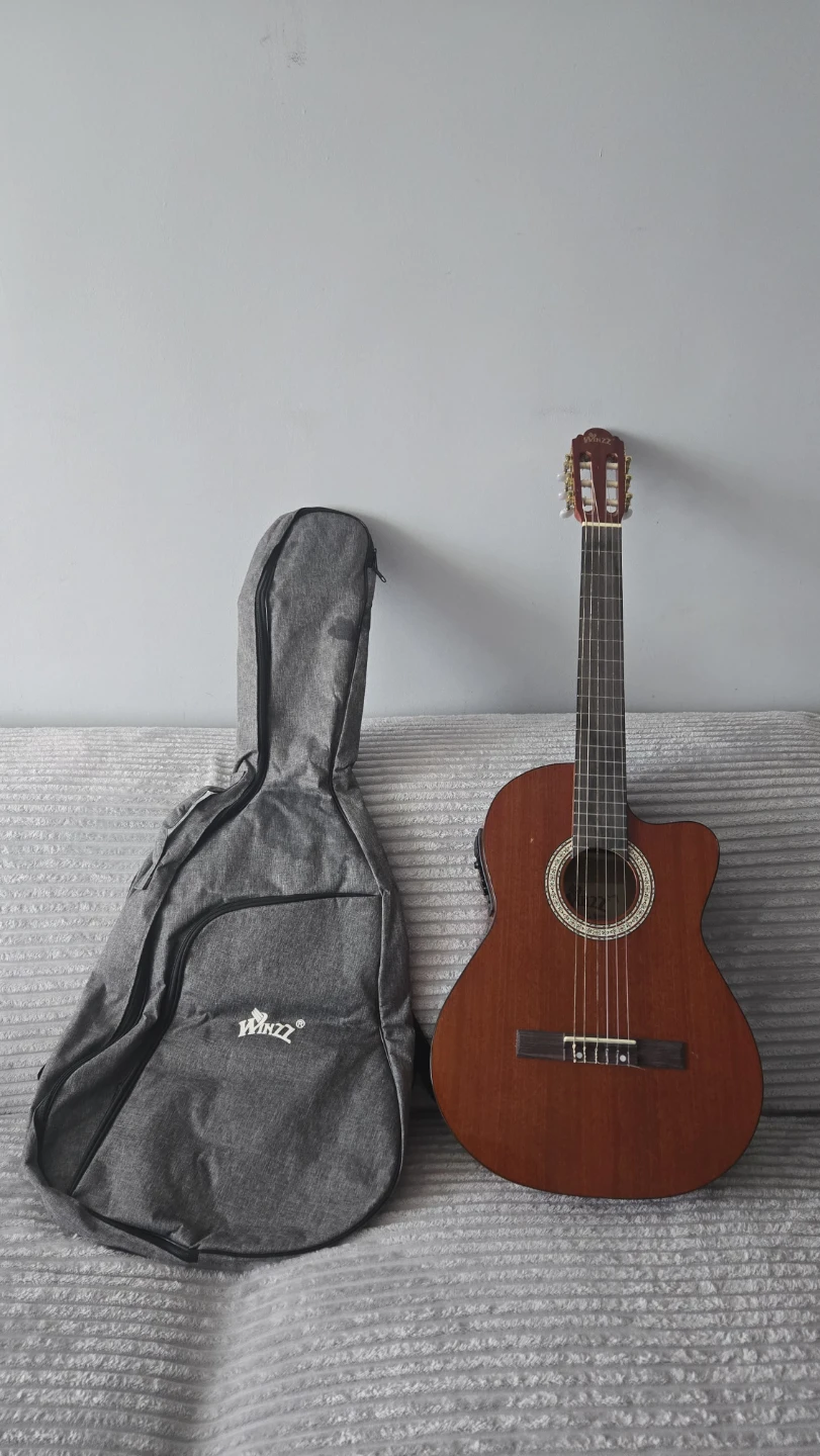 WINZZ Acoustic Electric Guitar with Gig Bag