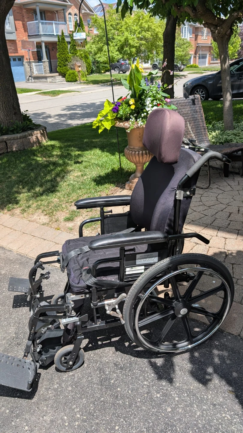Black Mobility Wheelchair with Headrest - photo 4