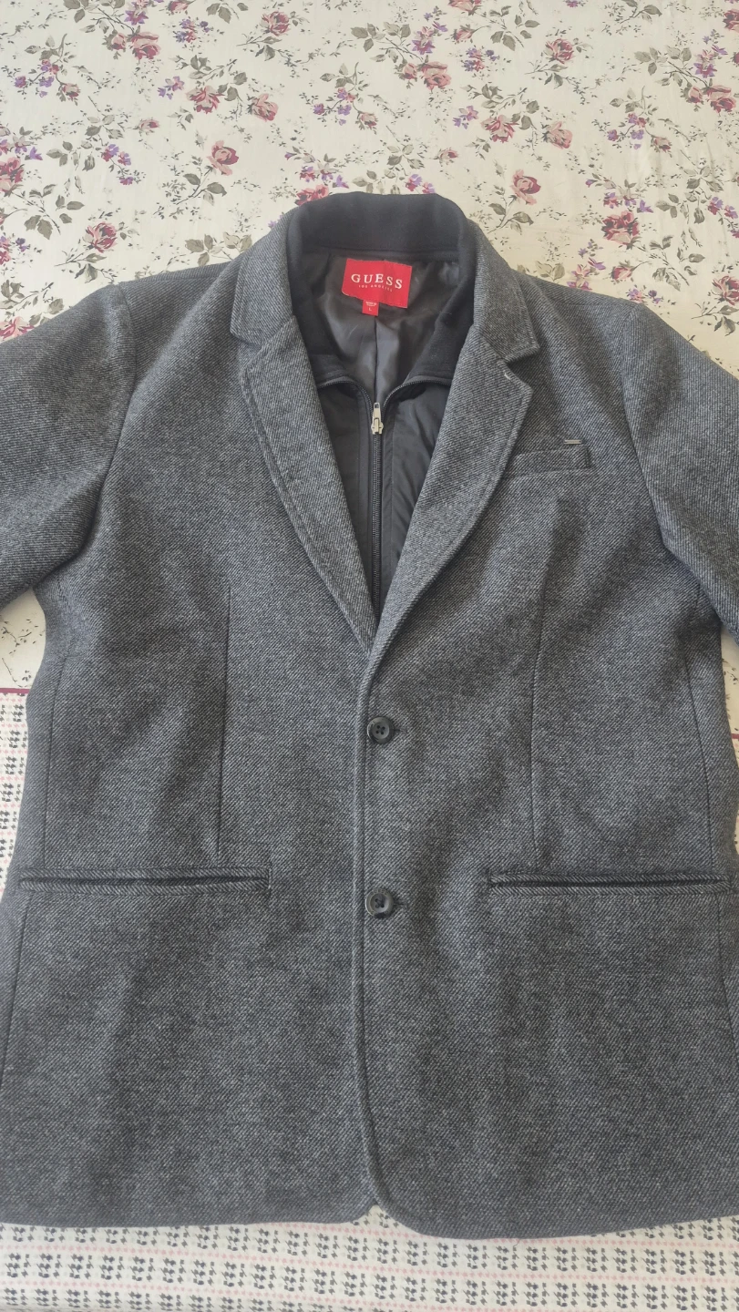 GUESS Grey Blazer with Inner Zip-Up Layer - photo 2