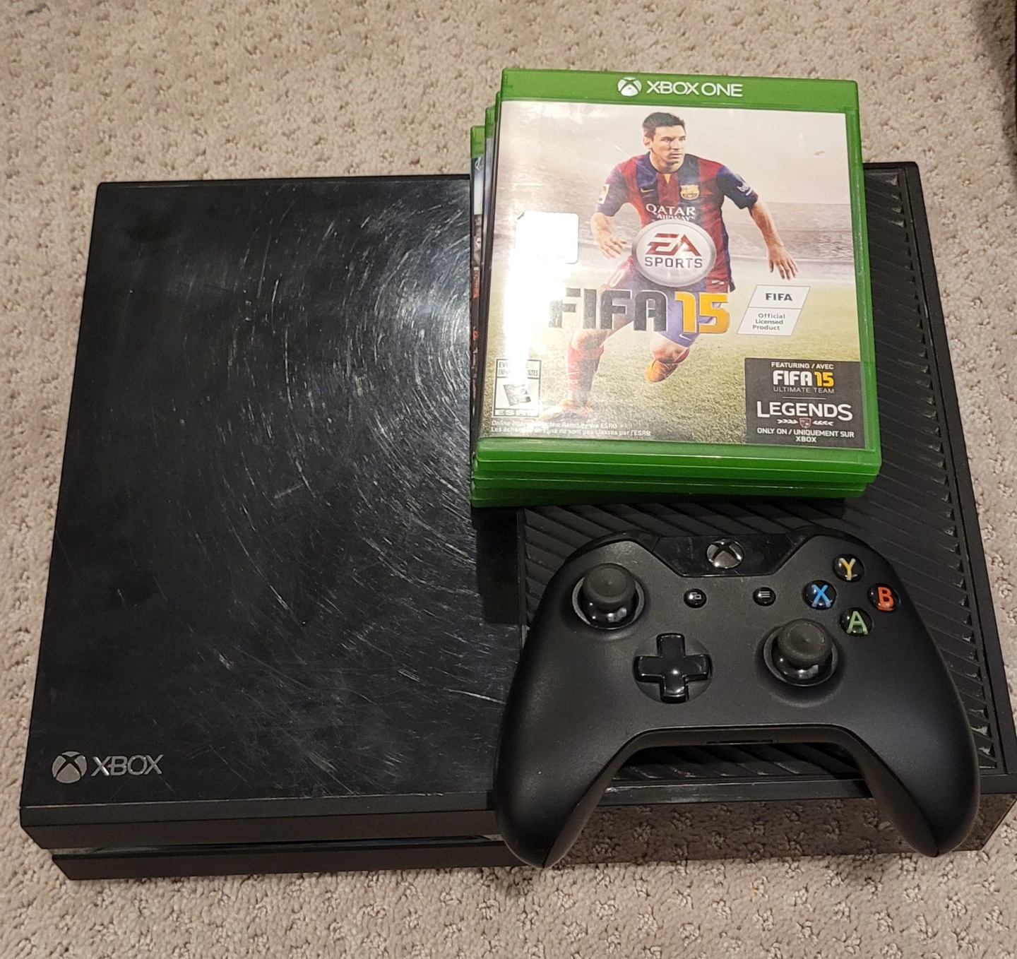 Xbox One Console with Controller and Games