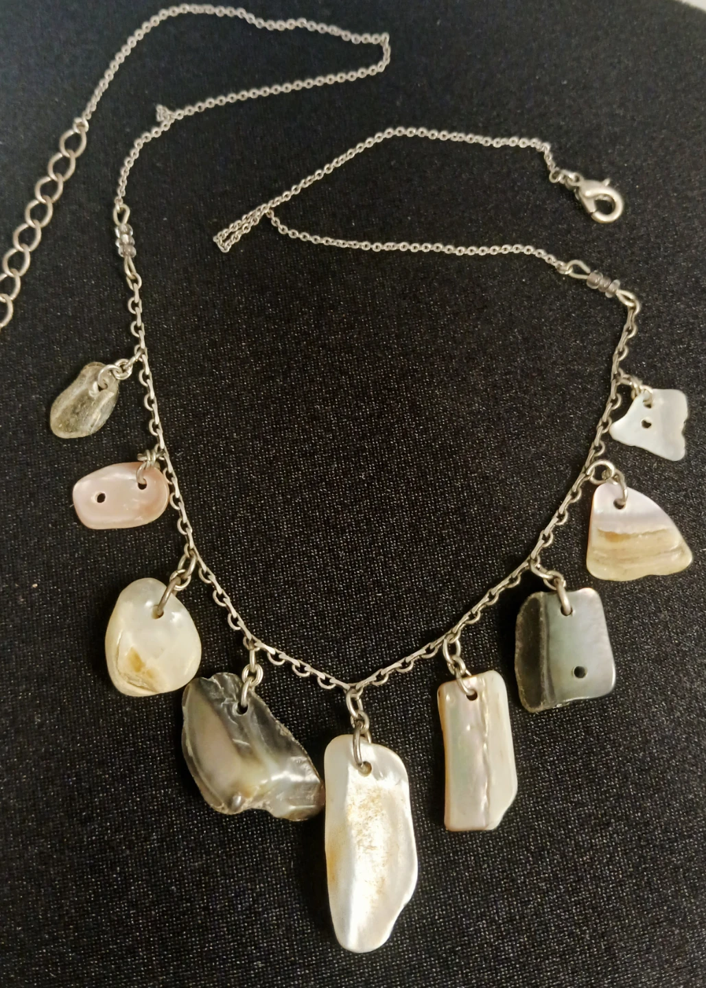 Silver-tone Necklace with Shell Charms - photo 5