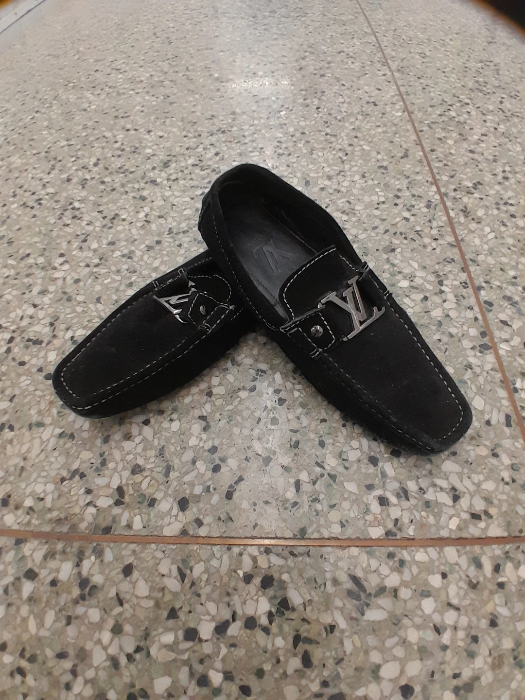 Louis Vuitton Black Suede Loafers Men's Size 9 - photo 2