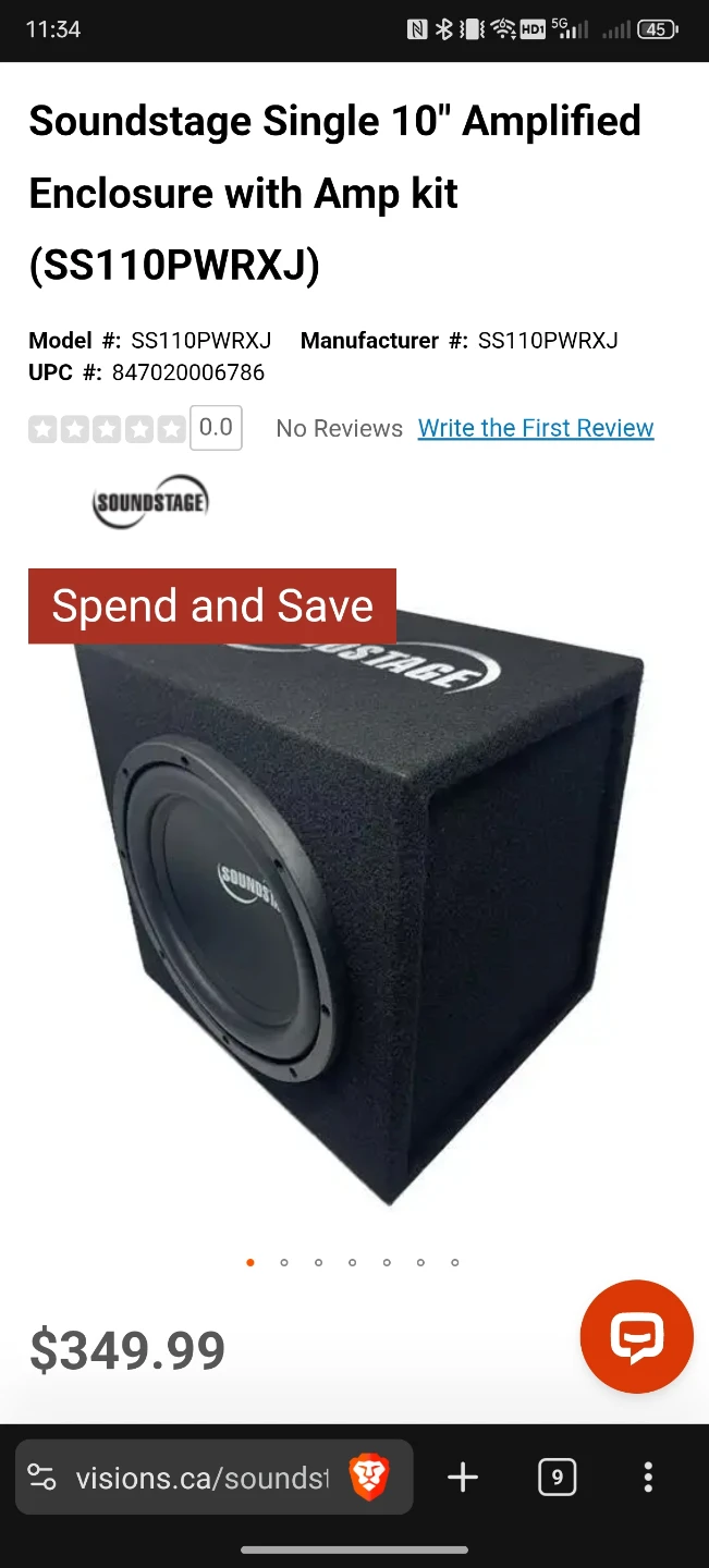 Soundstage Single 10" Amplified Subwoofer - photo 5