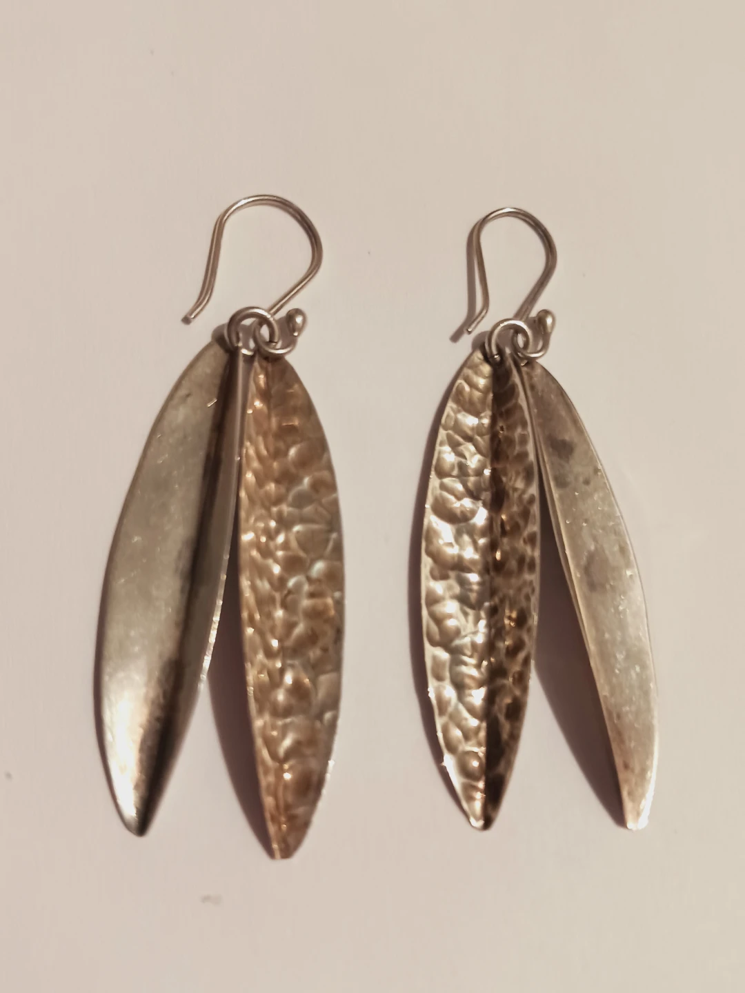 HOB TAXCO MEXICO 925 Sterling Silver Leaf Dangle Earrings - photo 2