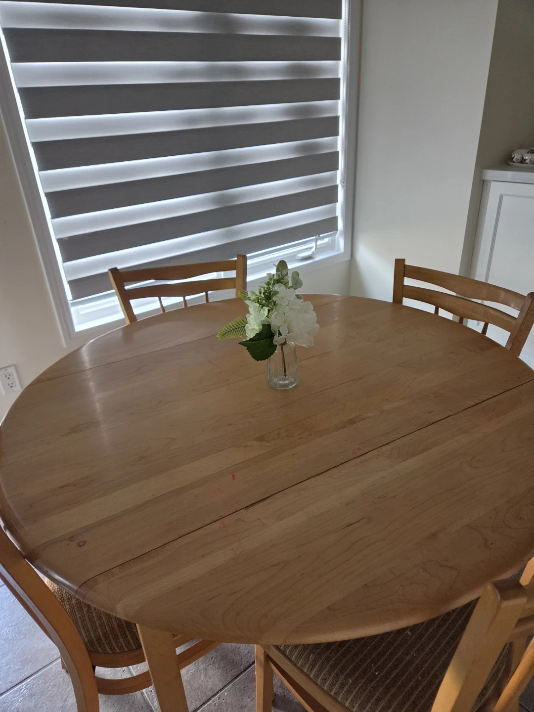 Wooden Round Dining Table with 4 Chairs - photo 2