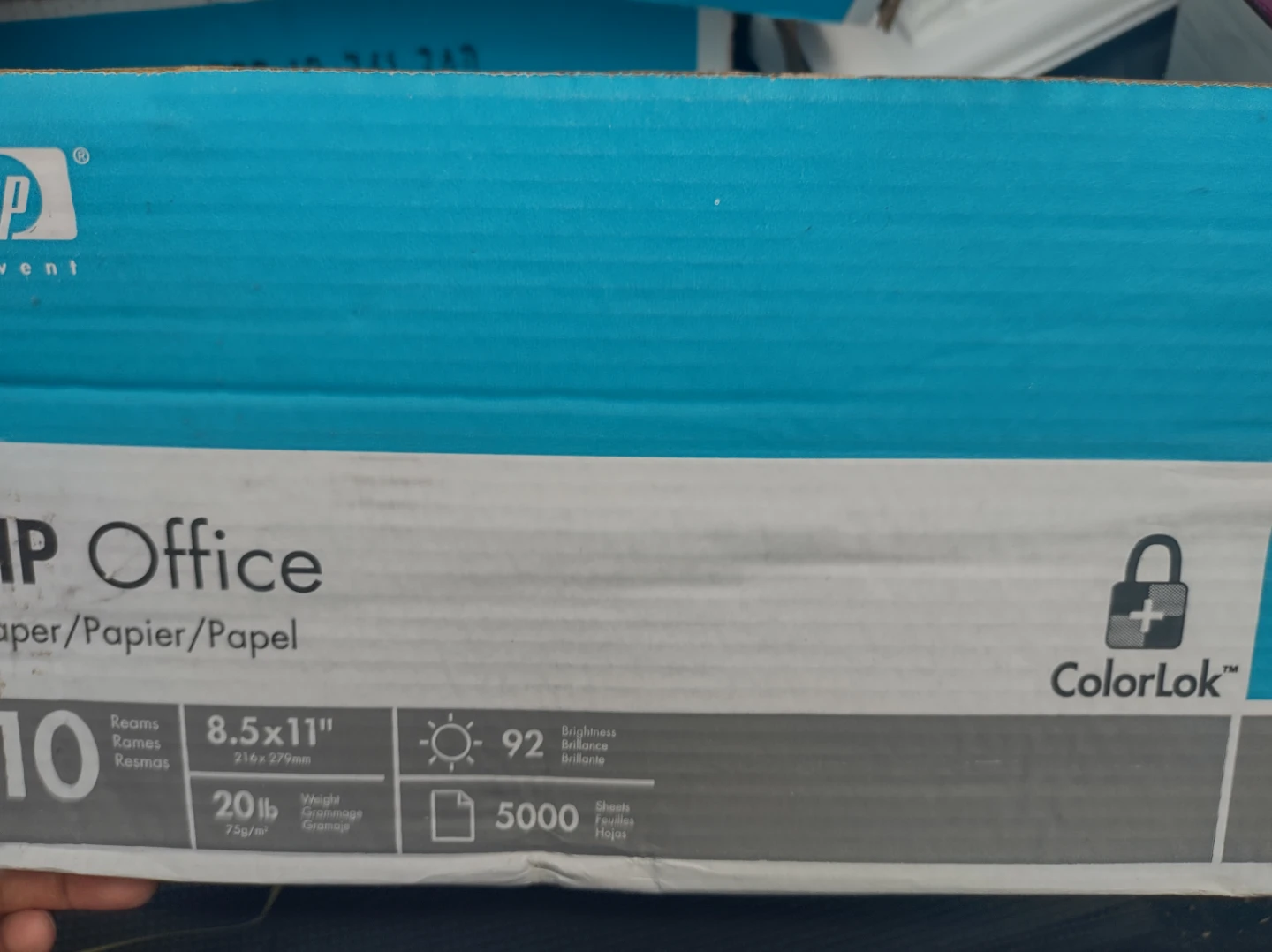 HP Office Printer Paper - 8.5" x 11" - 5000 Sheets - photo 2
