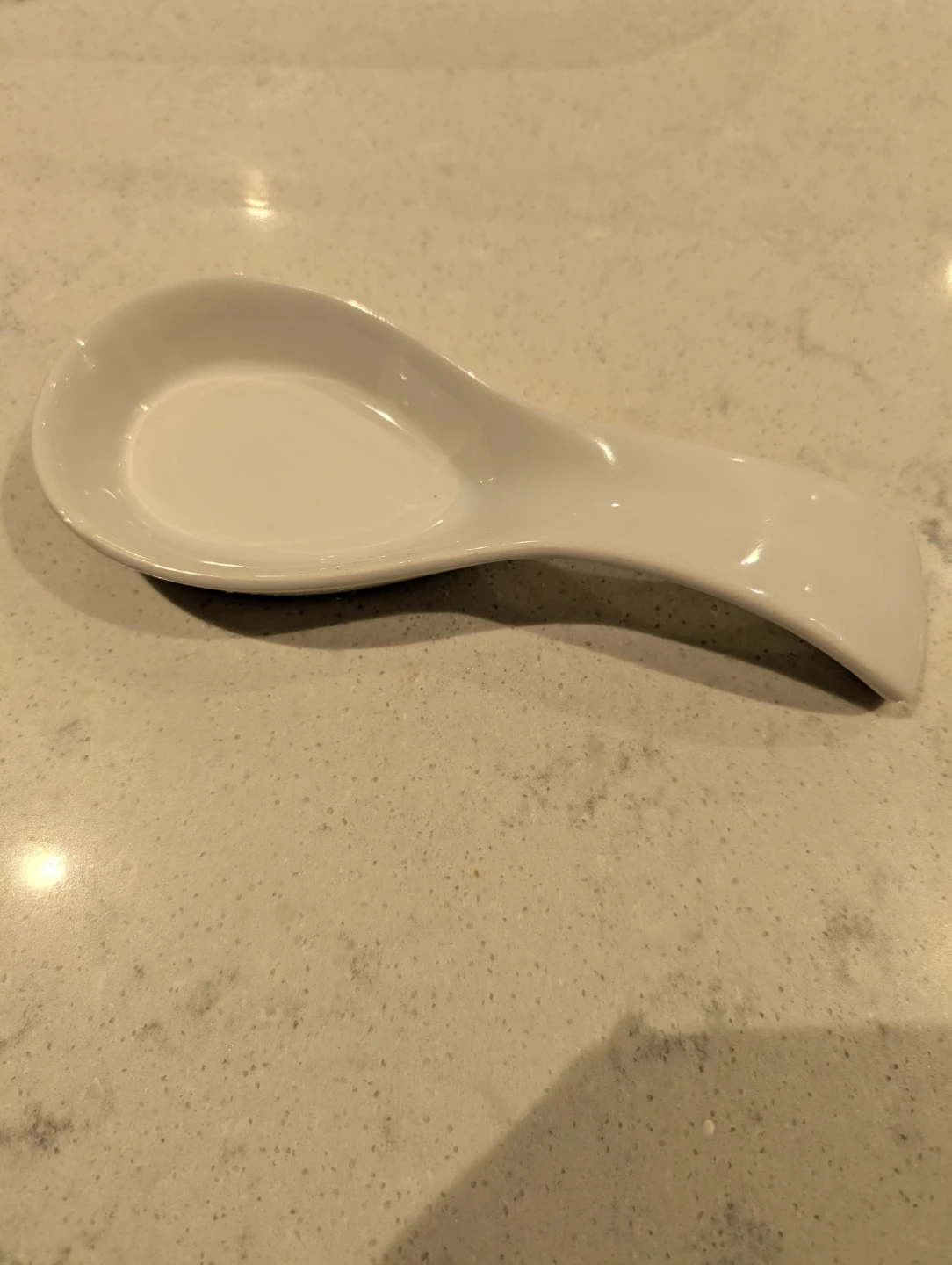 White Ceramic Spoon Rest