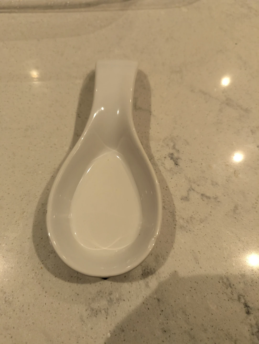 White Ceramic Spoon Rest - photo 2
