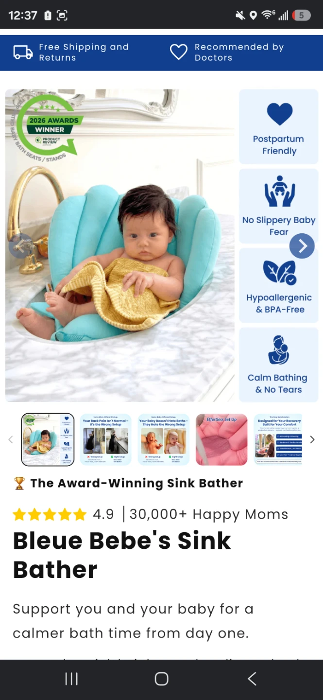 Bleu Bebe Baby Sink Bather Pillow - photo 2