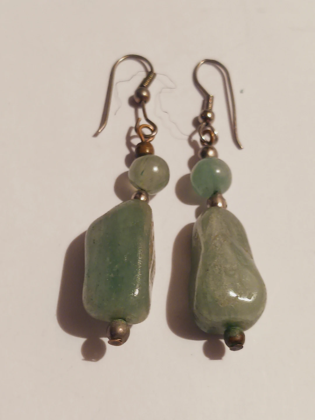 Beautiful Green Stone Dangle Earrings