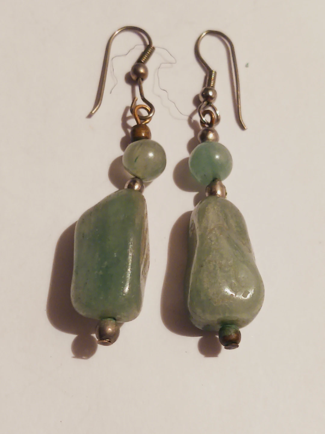 Beautiful Green Stone Dangle Earrings - photo 2