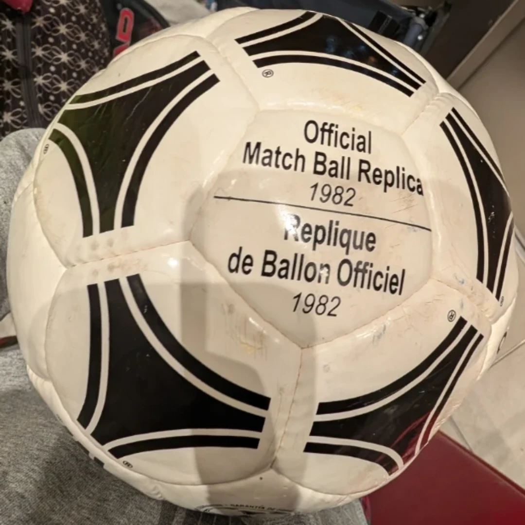 Signed soccer matchball replica by creator of FIFA videogame
