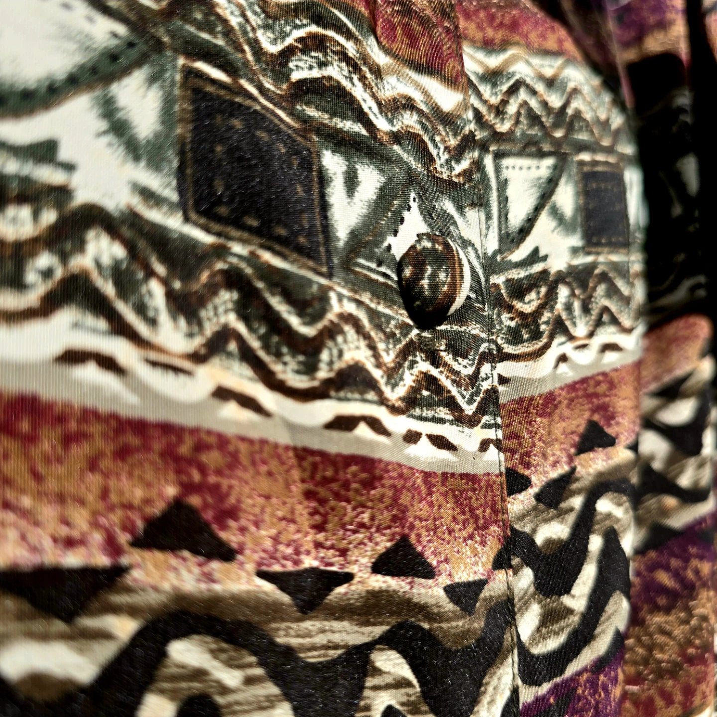 Abstract Pattern Button-Up Shirt Unisex shirt Vintage print - photo 3