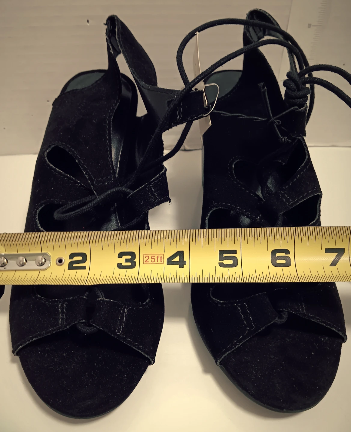 👡Black Lace-Up Gladiator Heels Size 6👡 - photo 3