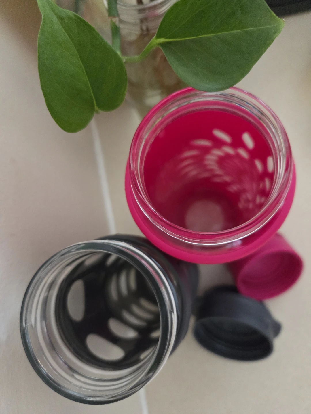 Silicone + glass water bottles - photo 3
