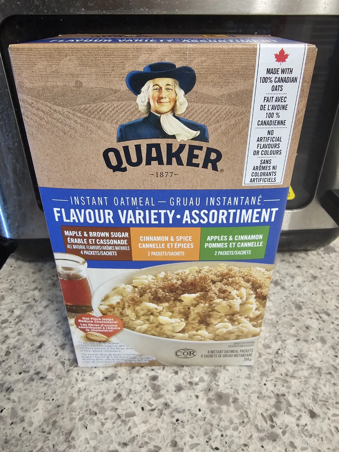 ⚽Quaker Instant Oatmeal Flavour Variety Assortment 8 Packets