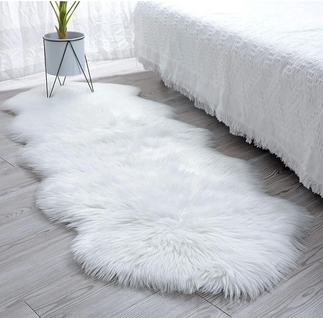 White Faux Sheepskin Rug