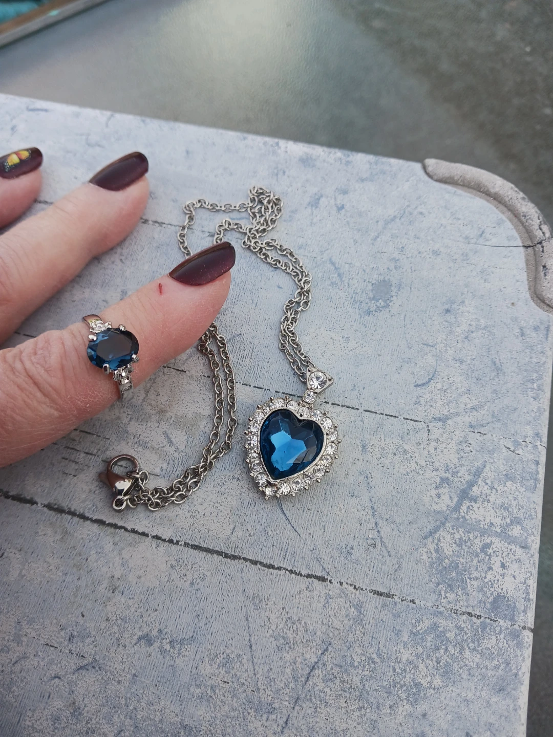 Vintage Heart Pendant Necklace and Ring Set - photo 2