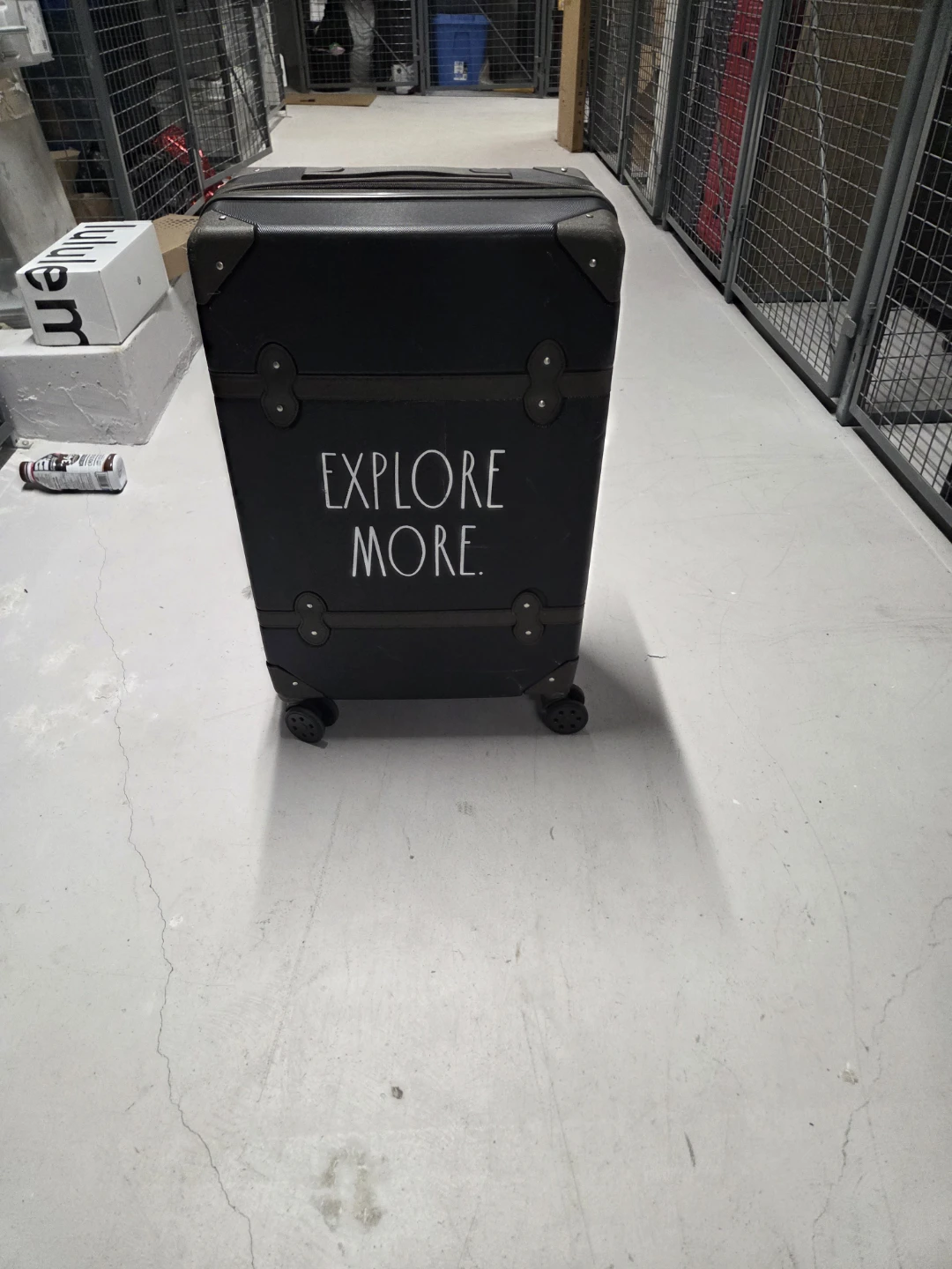 Black Suitcase with "EXPLORE MORE" graphic - photo 2