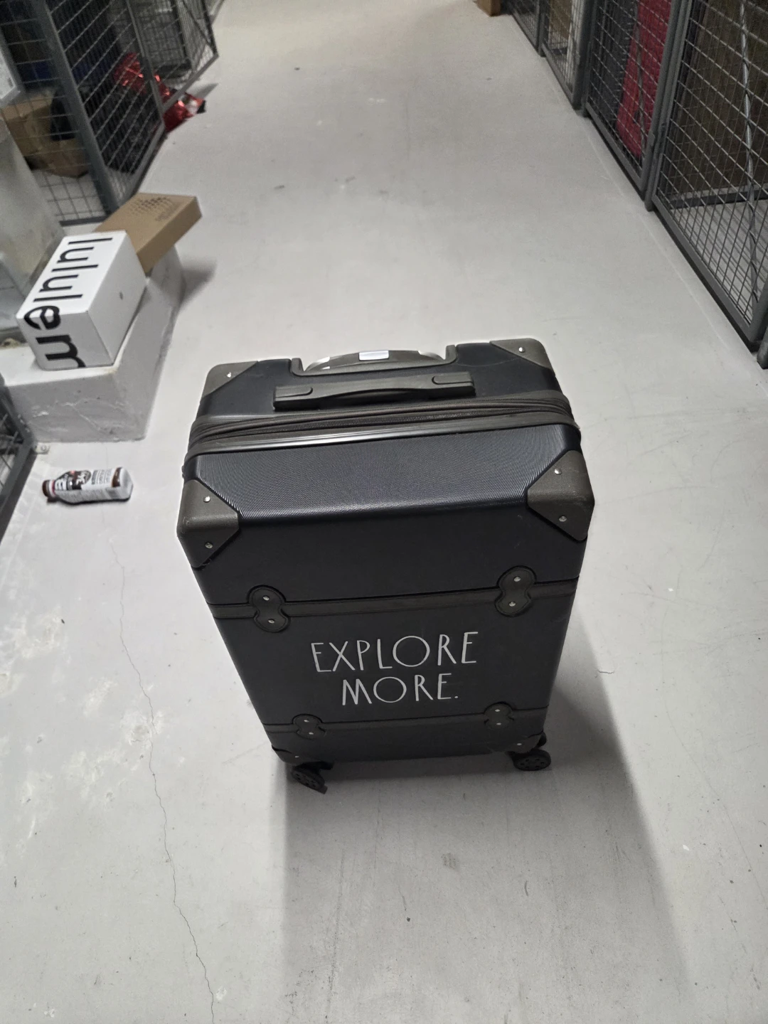 Black Suitcase with "EXPLORE MORE" graphic - photo 3