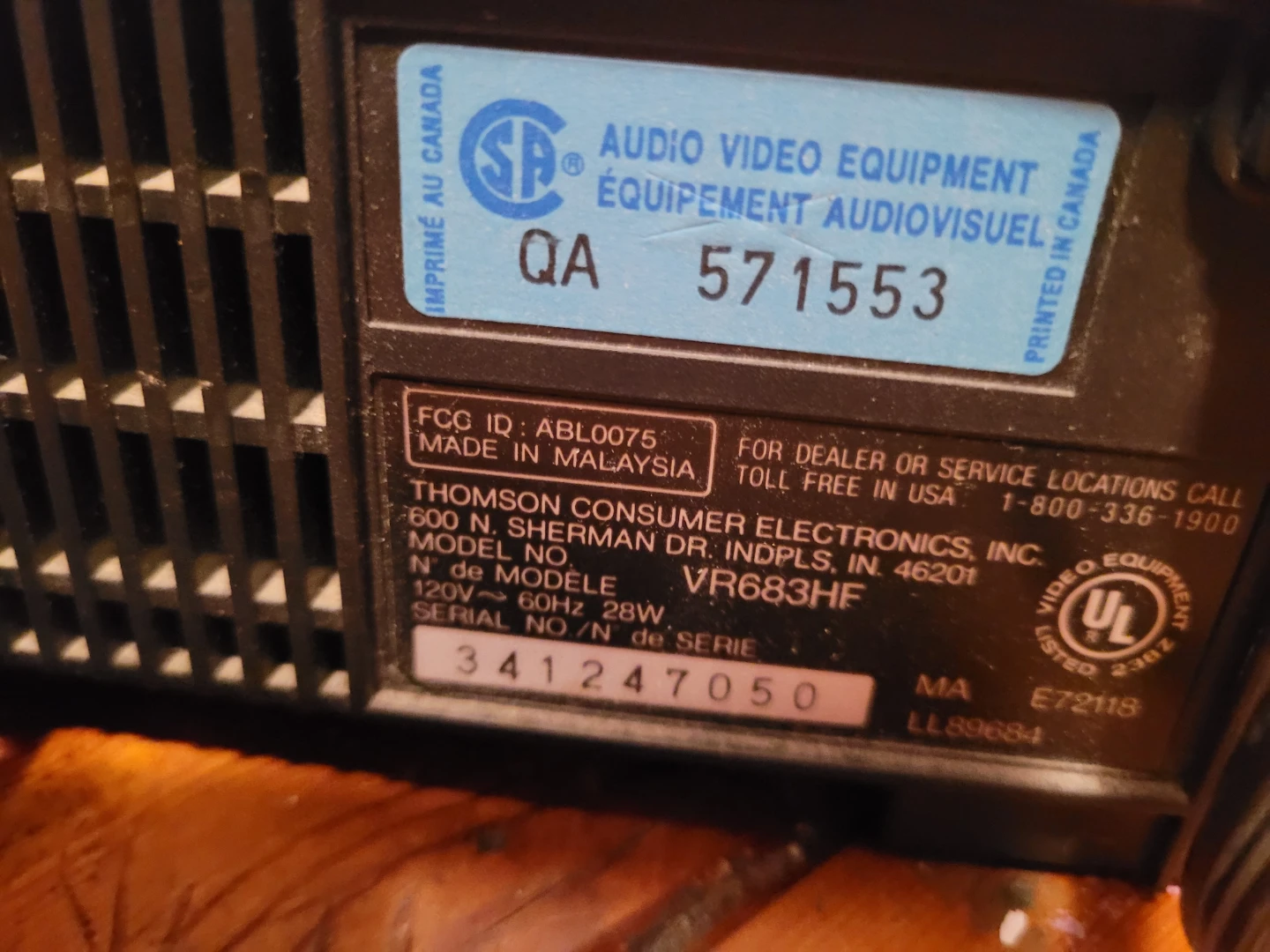 Rca vhs player - photo 2