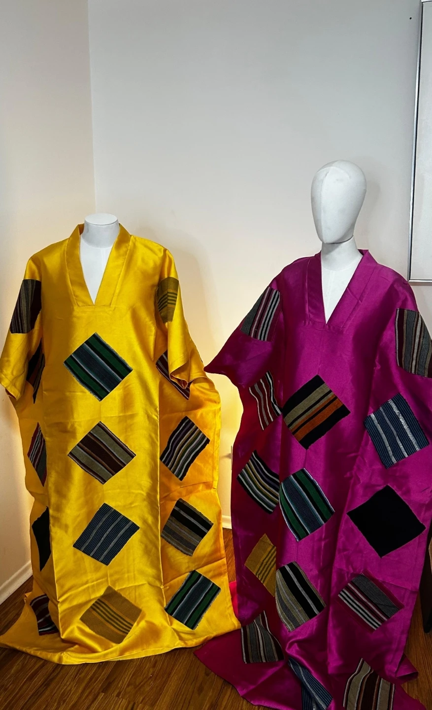 Two Kaftans - Yellow and Pink