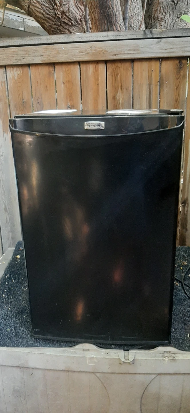 Black Danby Premier Mini Fridge READ DESCRIPTION ON SIZE