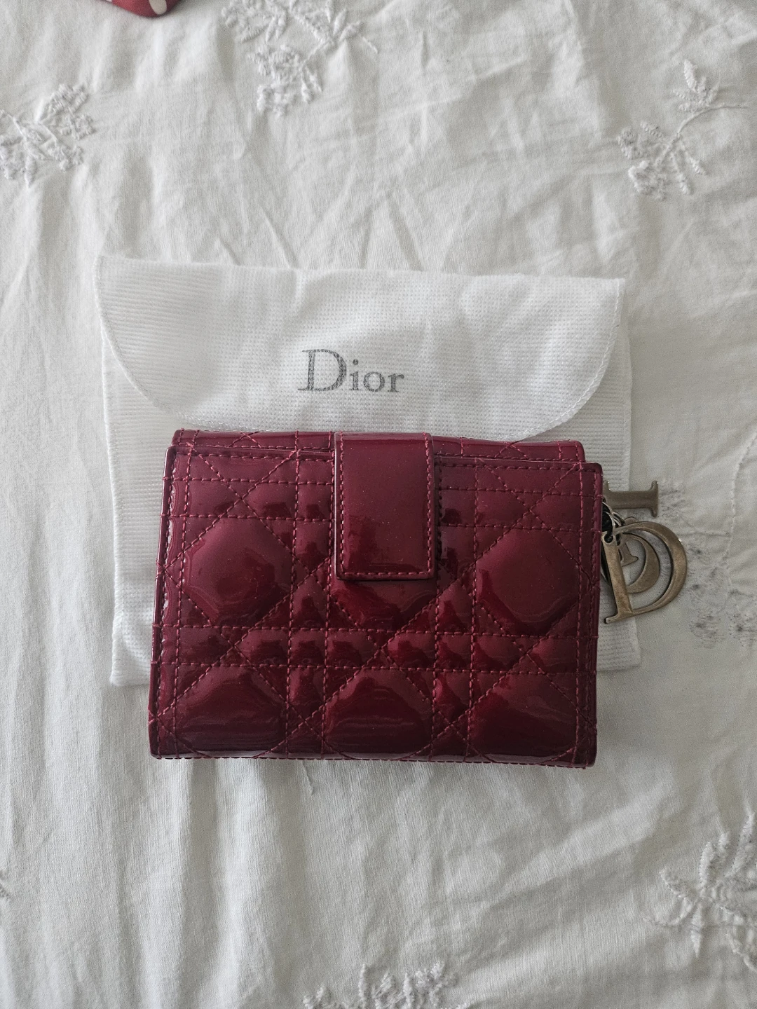 Dior Patent Leather Lady Dior Wallet - photo 2