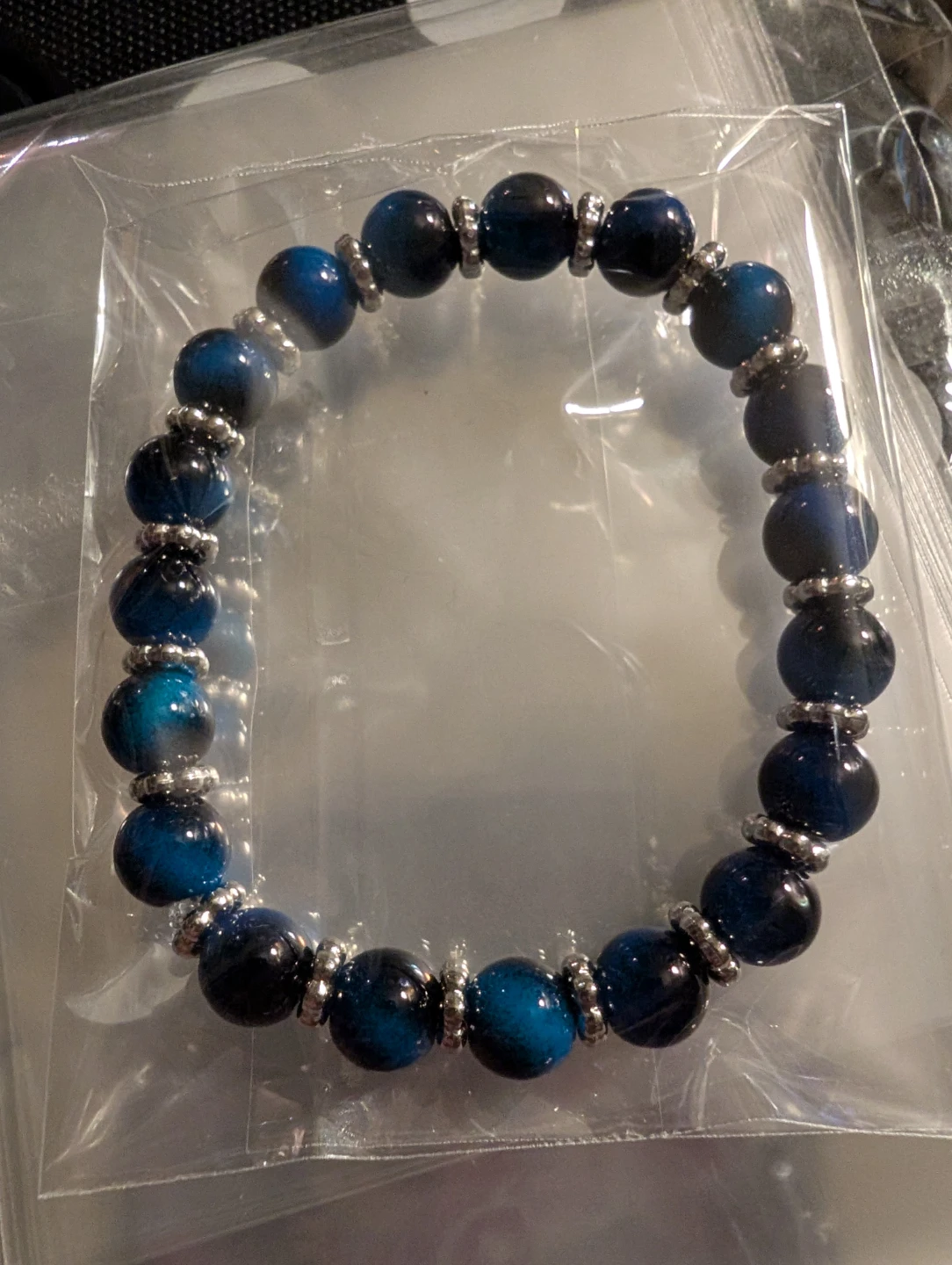Blue Beaded Bracelet