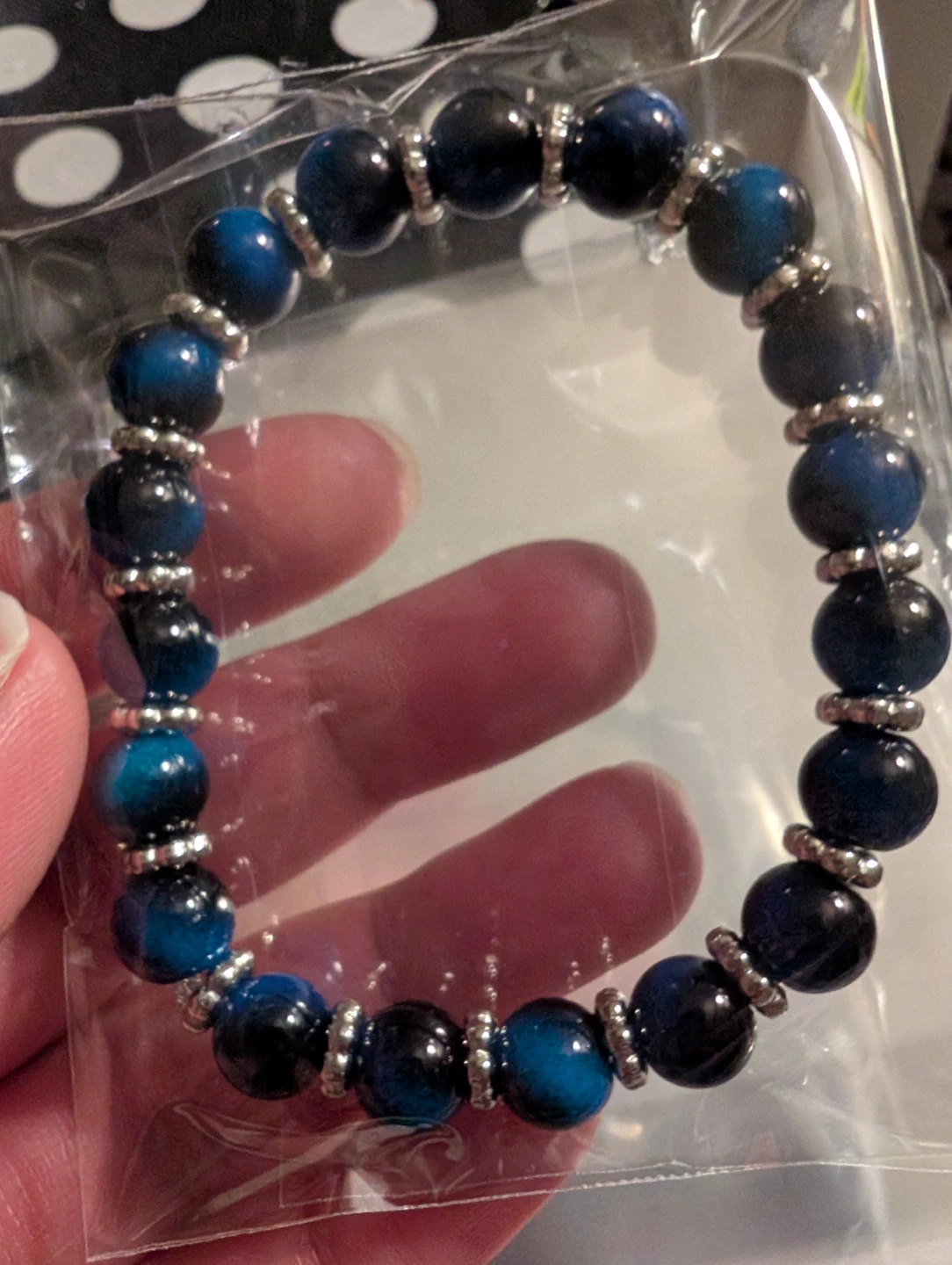 Blue Beaded Bracelet - photo 2