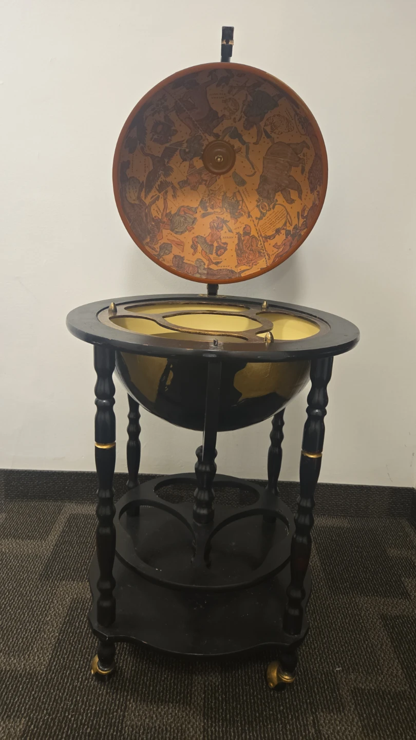 Globe bar cart